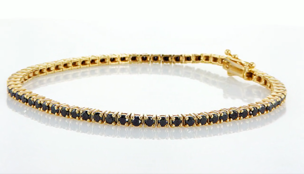 Tennis Bracelet with Black Diamonds